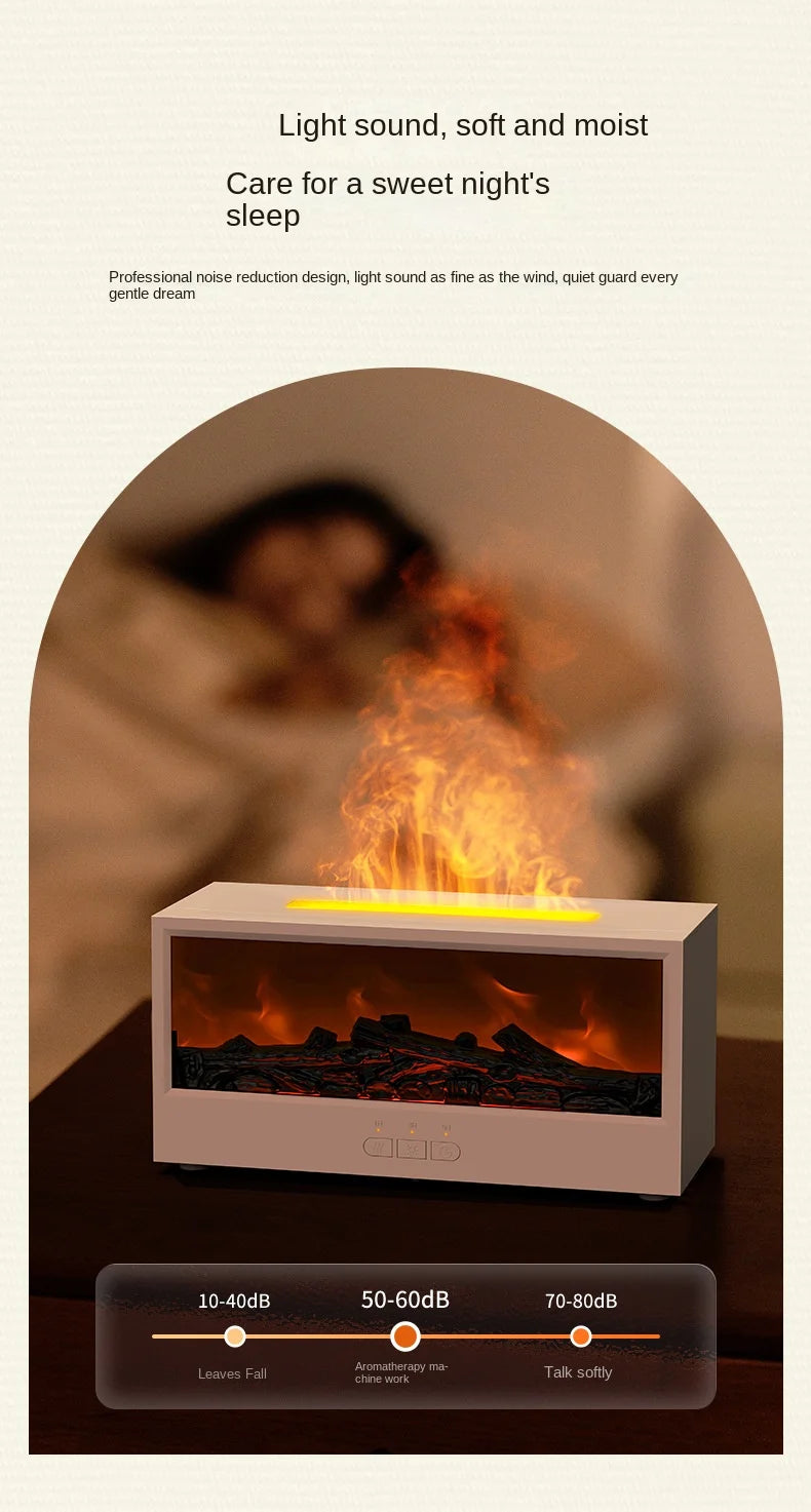 New Retro 3D Simulation Electric Desktop Humidifier Aromatherapy Remote Control Home Plastic Power Source Fireplace Household
