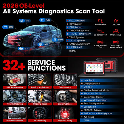 2026 Hot LAUNCH X431 PRO ELITE PROS ELITE All System Car Diagnostic Tool OBD2 Scanner with 2 Years Free Update
