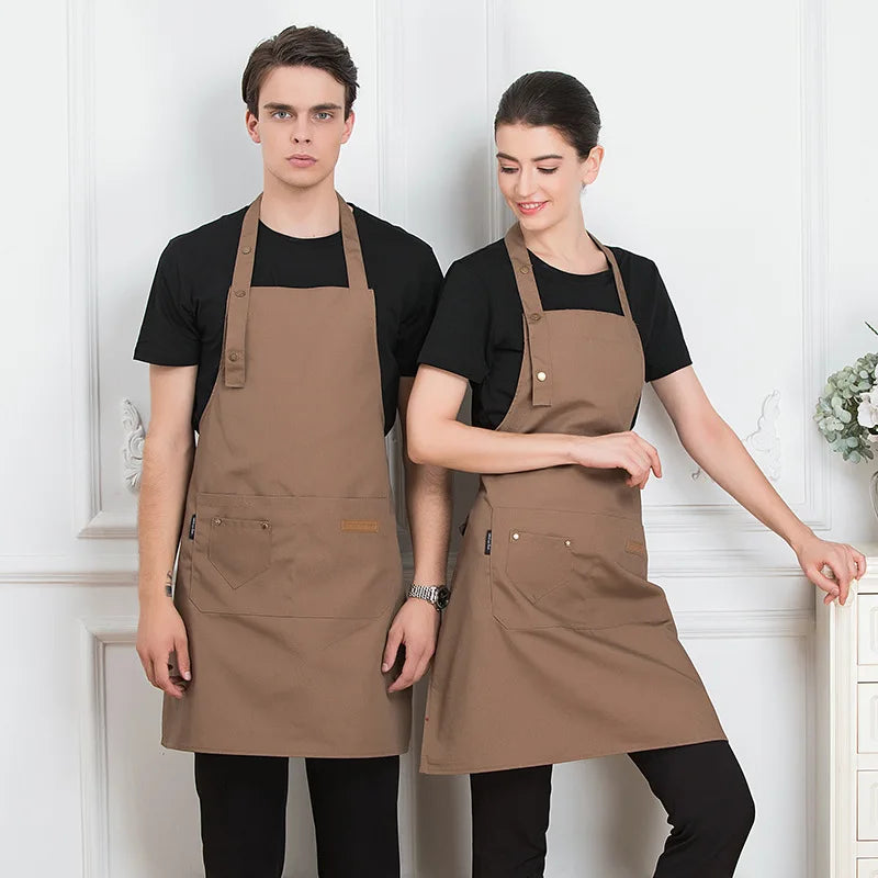 Black Apron Bartender Beauty Salon Supermarket BBQ Sleeveless Waist Catering Kitchen Work Apron Kitchen Accessories