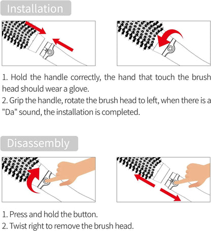 Ulelay Hair Dryer Brush Rotating Hot Curling Brush for Styling 3 in 1 Volumizing One Step Spinning Brush Hair Dryer