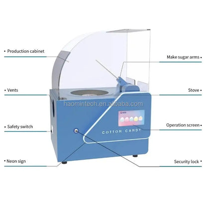 Commercial Mini Version Semi-automatic High Quality Cotton Candy Vending Machine