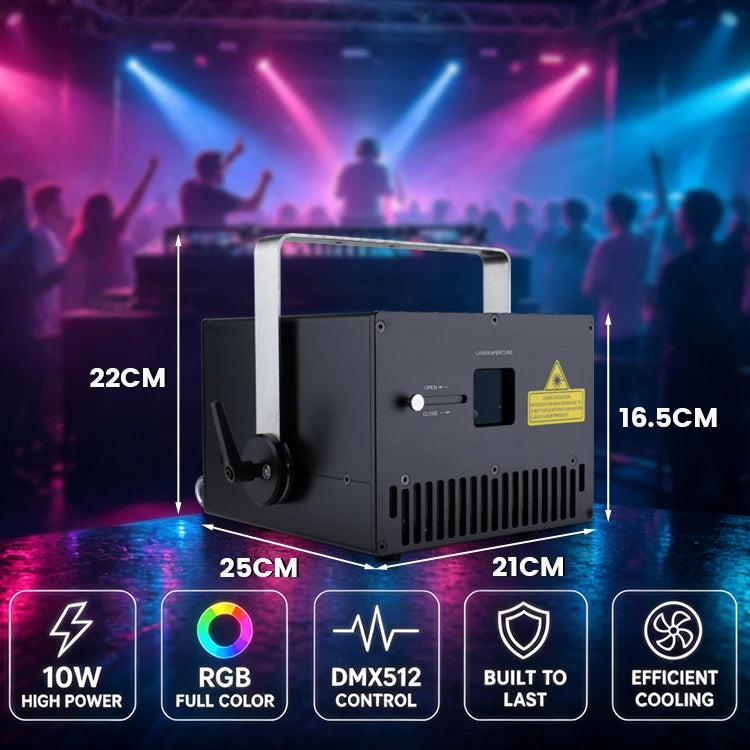 USA Warehouse iPhone Control 10w Rgb Laser Light Ktv Dj Laser Beam Lights for Parties Disco Dj Laser Light High Quality Light