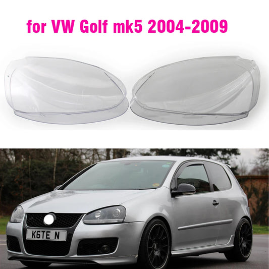 1pcs Car Front Headlight Lens Cover For VW Golf MK5 V 5 GTI 2004 2005 -2009 Auto Lampshade covers housing transparent by PDG ibma