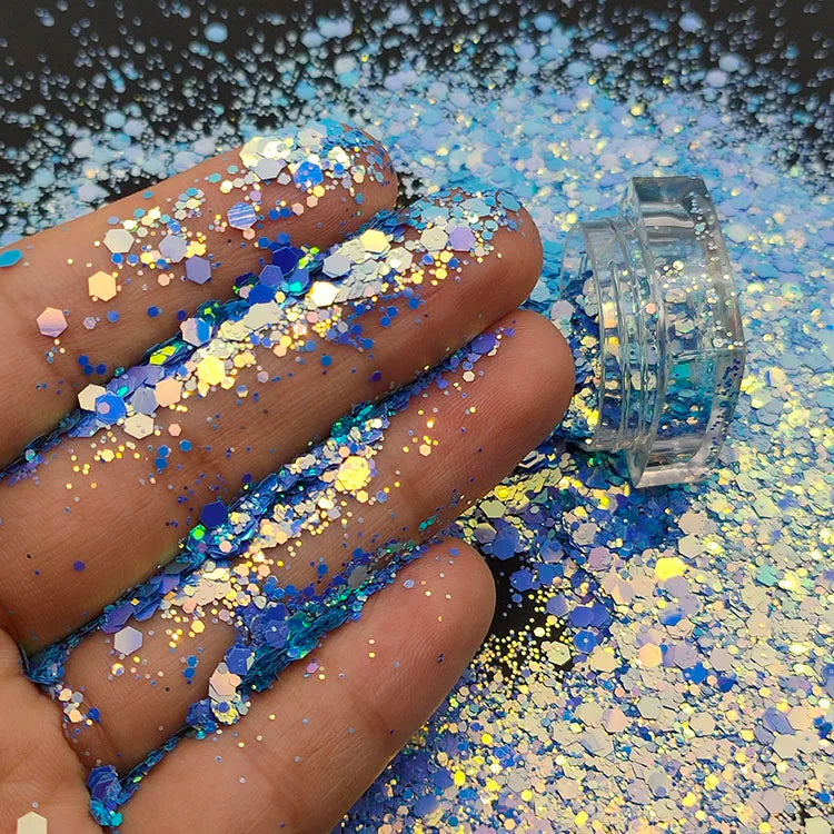 Bulk Glitter Wholesale Price Color Shift Chunky Mixed Glitter for Tumbler
