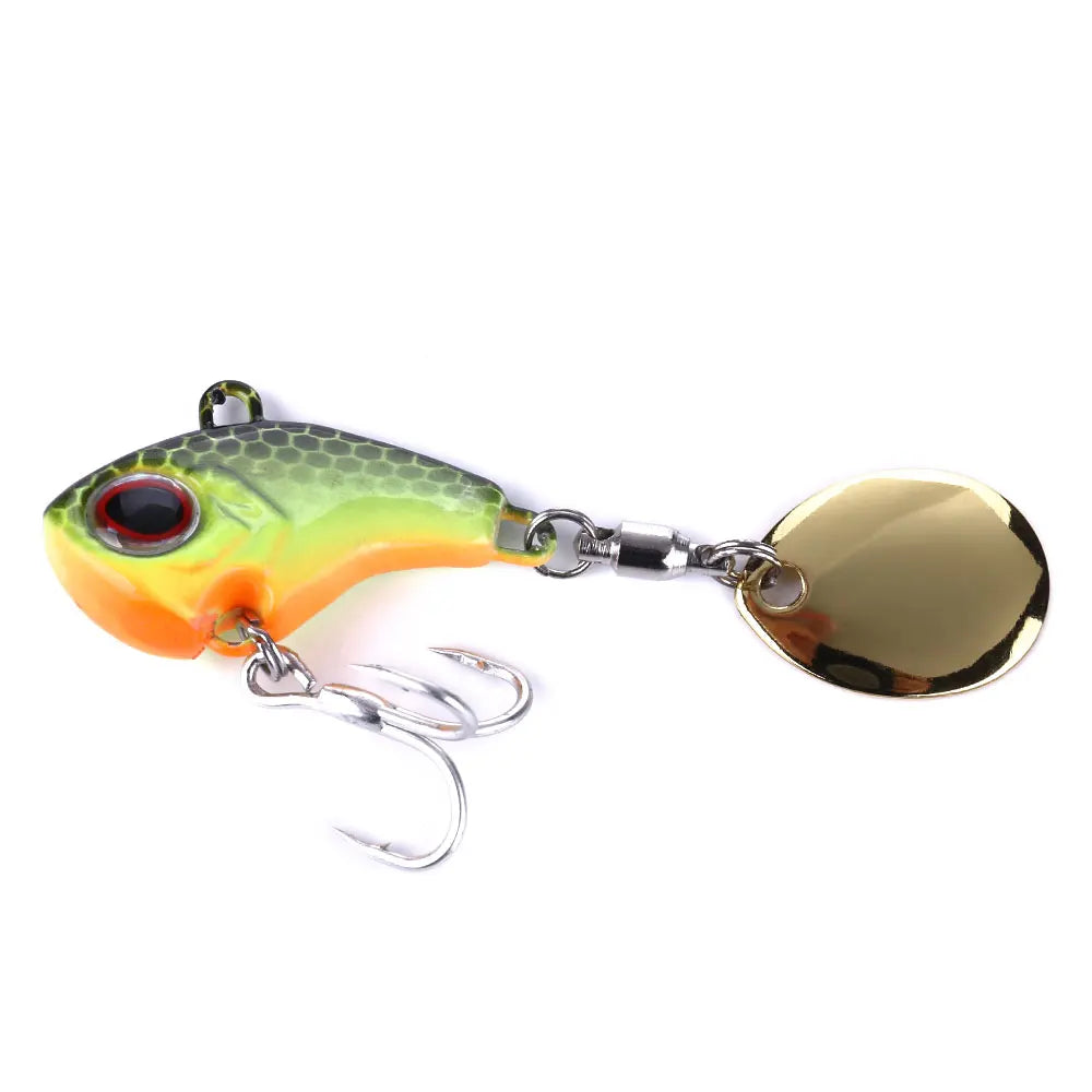 Vib Fishing Lures Hard Mental Lure with Fishing Hook Fishing VIB Lure 2.5CM-9G-10#