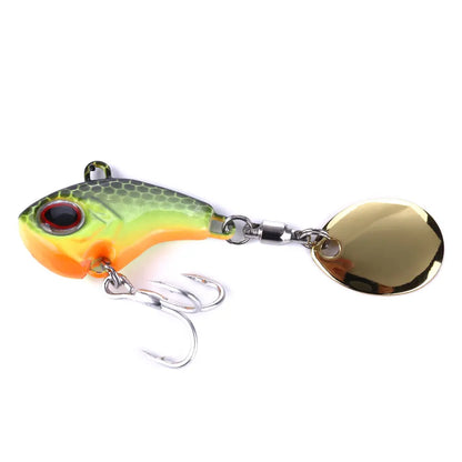 Vib Fishing Lures Hard Mental Lure with Fishing Hook Fishing VIB Lure 2.5CM-9G-10#