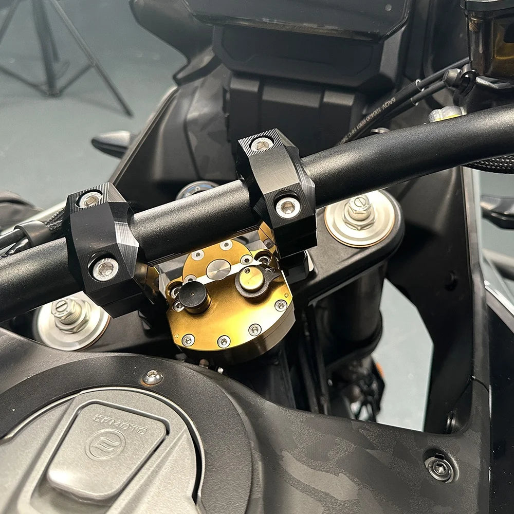 Adjustable Radial Steering Damper Stabilizer Reversed Safety Mounting Kit Fit for CFMOTO 450MT IBEX 450 CF MOTO 450 MT 2024 2025