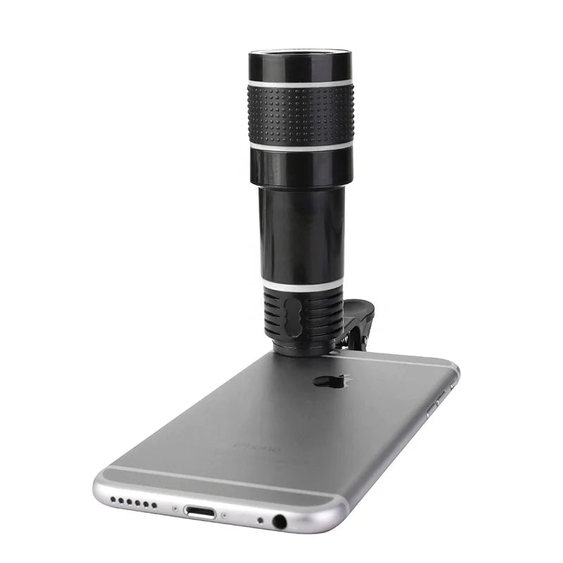 HD 20X Optical Zoom Lens Kit for Smartphones Universal Clip with Hood and Aluminum Tripod Mobile Phone Lenses