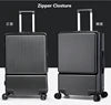 Carry on Luggage Wide Handle Luxury Design Rolling Travel Suitcase PC Hardside With Aluminum Frame Hollow Spinner Wheels