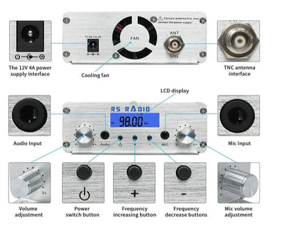 {FREE Shipping by AIR}15w FM Transmitter Kit Stereo PLL FM Radio Broadcast Station Wireless Transmitter FM 15W