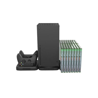 SYY Multifunction Console CD Card Storage Joystick Controller Dual Charging Stand for Series X Charger Game Accessories Black