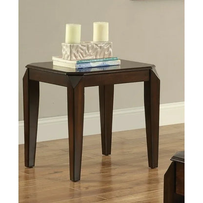 23\" Dark Brown HMS Solid Wood End Table for Living Room Furniture