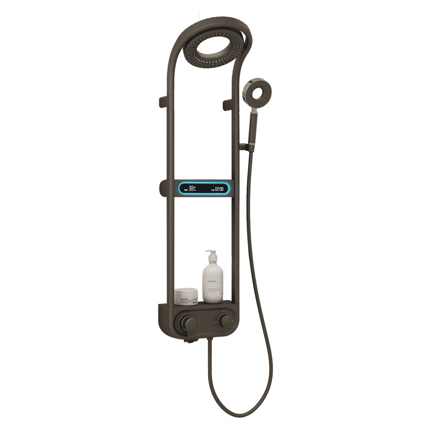 Intelligent Temperature Control Digital Display 360 Degrees Rotating Sprinkler Shower Set