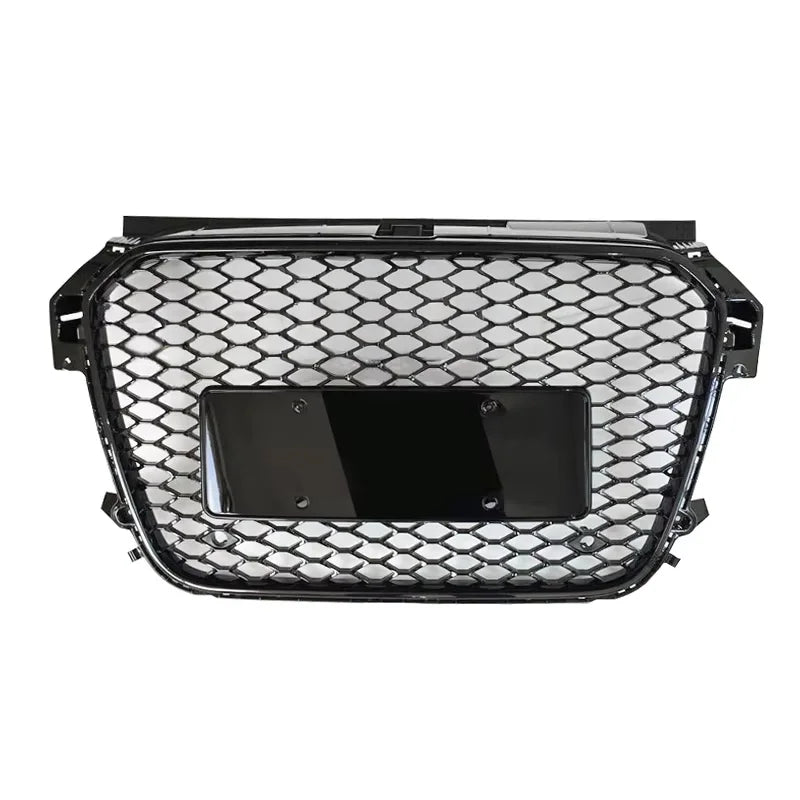 Car RS1 Style Honeycomb Glossy Black Front Grill Grille for Audi A1 S1 8X 2011 2012 2013 2014 2015