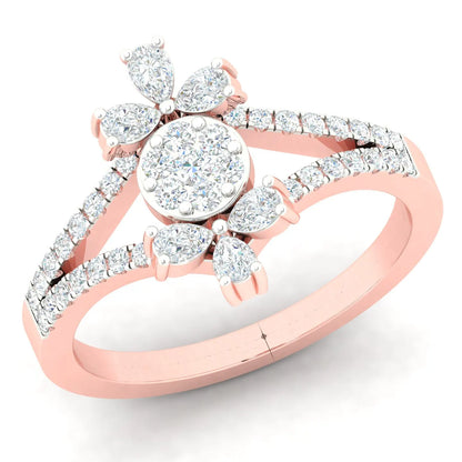 Buy Bulk Zircon Ring with Premium Finished Rose Gold Alloy Bezel Setting Trendy Designed Handmade for Sale Latest Arrival