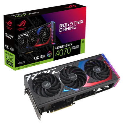 Used ASUS ROG Strix GeForce RTX 4070 SUPER 12GB GDDR6X OC Edition Gaming Graphics Card with AI Design Intelligent Learning GPU