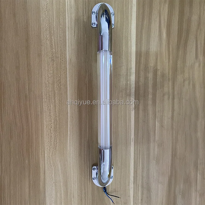 12V 24V LED RV Entry Door Grab Handle 13 Inches White/Blue Lighted Assist Bar for Car Motorhome Caravan Marine/Yacht