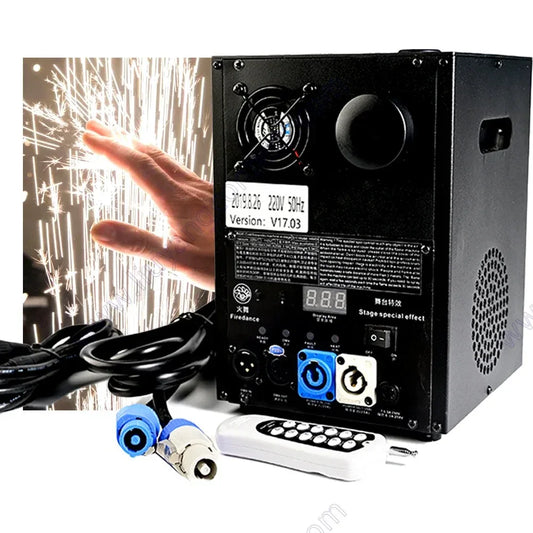 Professional Audio Video Lighting Outdoor DMX Ti Composite Powder Fog Firework Machine Stage Effects Wedding Firework Cold Spark