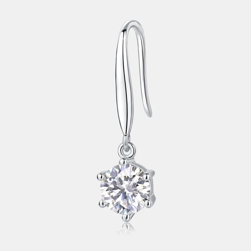 Hypoallergenic Customized Women Fashion Jewelry 925 Sterling Silver Fine Jewelry Earring Moissanite Earring
