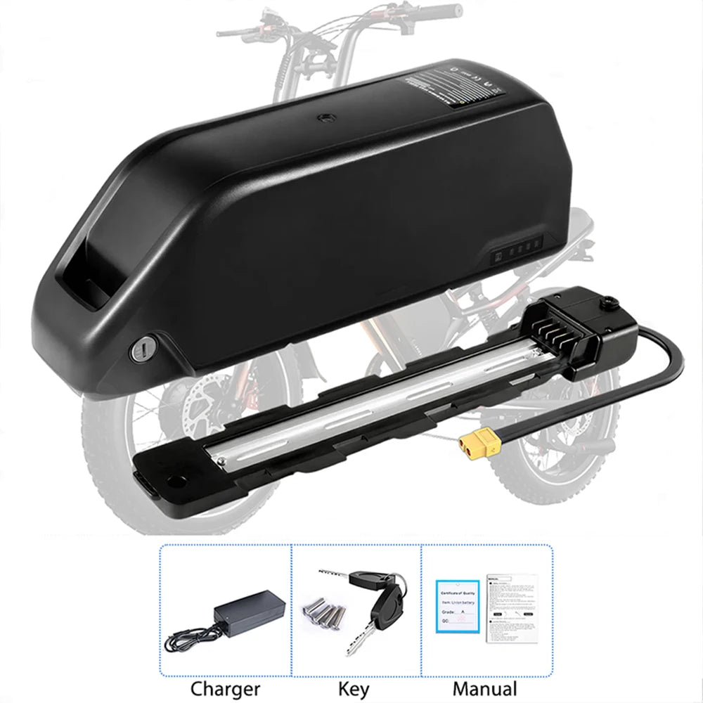 DE Stock 48V Lithium Batteries Rechargeable Pack for Electric Fat Tire Bike E Scooter Batteries with 3A Charger Adapter BMS 50A