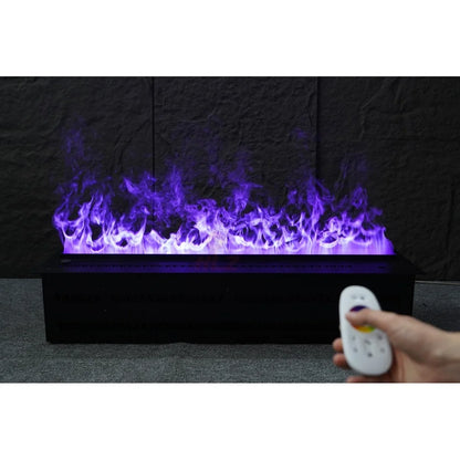 Wholesale 1m Automatic 3D LED Flame Decor Water Vapor Fireplace Insert Customizable Modern Stainless Steel Dual WIFI Living Room