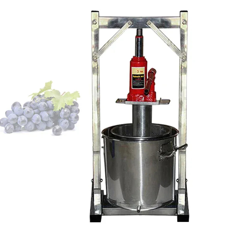 36L Capacity Commercial Fruit Juice Cold Press Juicing Machine Stainless Steel With Jack Manual Grape Pulp Juicer Machine