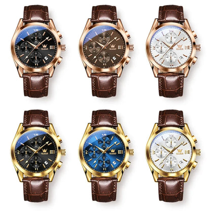 OLEVS 2872 Luxury Original Quartz Watches Chronograph Luminous Hands Waterproof Wristwatches for Men Montre Relojes Pour Homme
