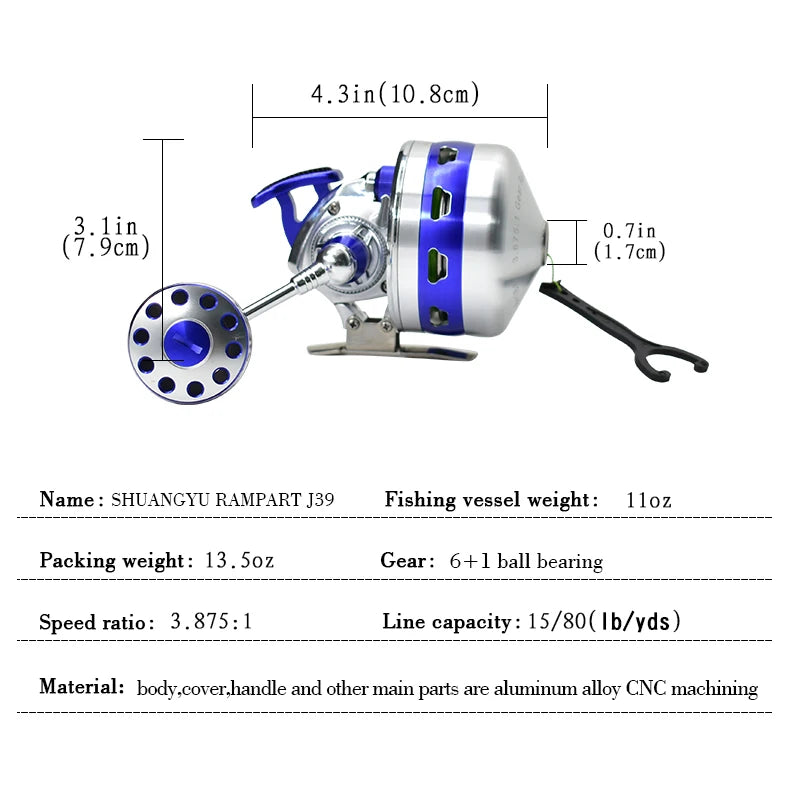 J39 Fishing Spinning Reel  6+1 Bearing Configuration Speed 3.875:1 Saltwater Freshwater Carp Fish Line  Reel Fishing Reel