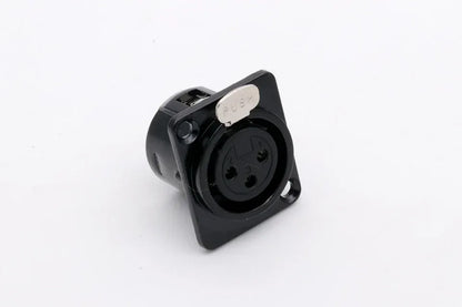 1pc 3pin XLR female socket connector, for Microphone/MIC, Panel Mount, Metal Shell +Copper Contact