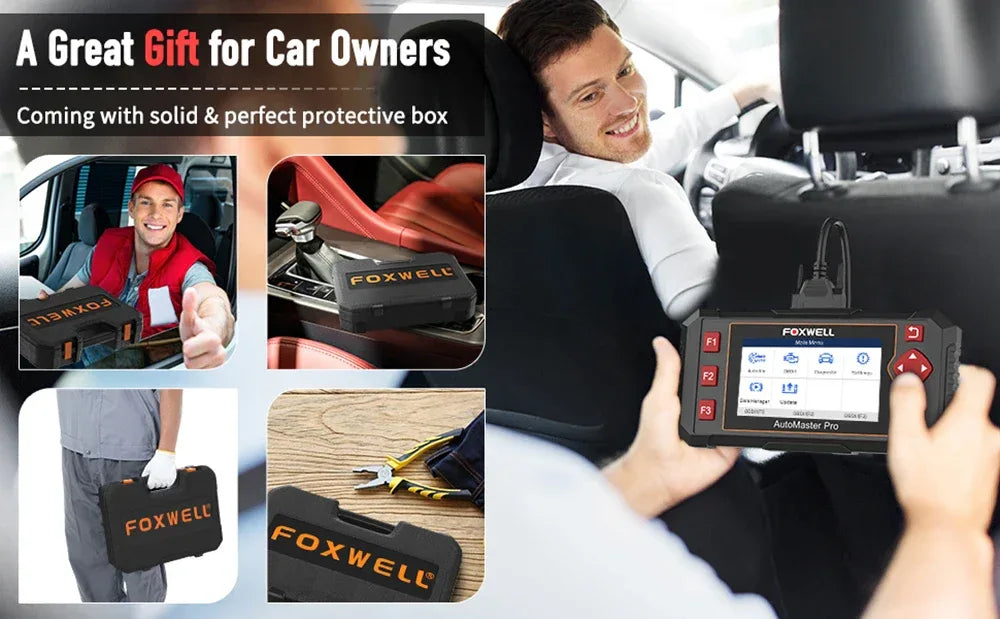 FOXWELL NT604 Elite OBD2 Auto Scanner ABS SRS Engine Transmission Code Reader OBD 2 Live Data Car Diagnostic Tool Free Update