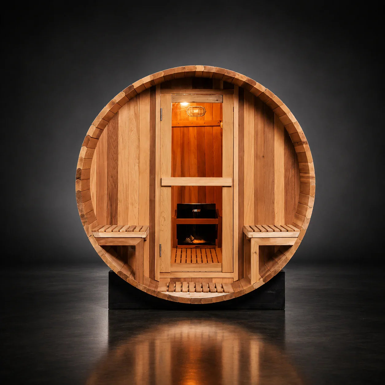 USA Warehouse Stock 4-Person Outdoor Dry Steam Sauna Room Canadian Red Cedar Sauna for Optimal Relaxation
