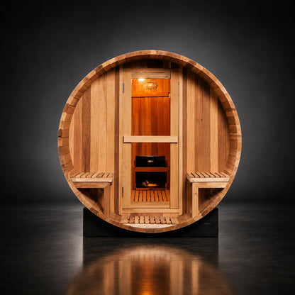 USA Warehouse Stock 4-Person Outdoor Dry Steam Sauna Room Canadian Red Cedar Sauna for Optimal Relaxation