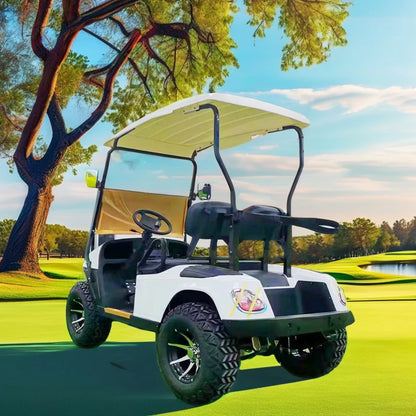 All-Terrain Electric Golf Cart for Adults 2-Seater Street Legal 3.5KW 60V 70-90km Range Beach Cart for Hunting Buggy