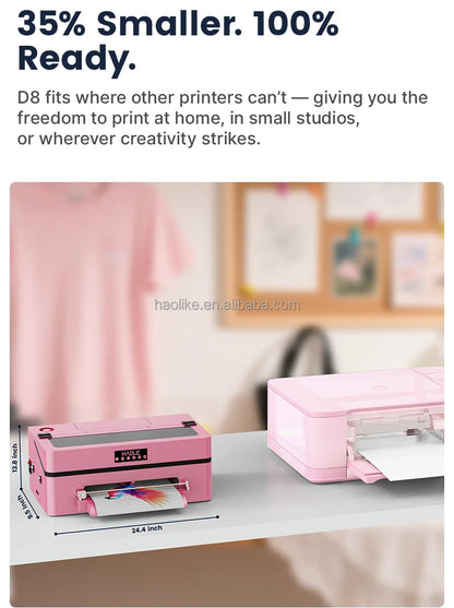 High Quality Haolic pink A3 13inch Dtf Inkjet Printer Impresora Printing Machine for Small Business