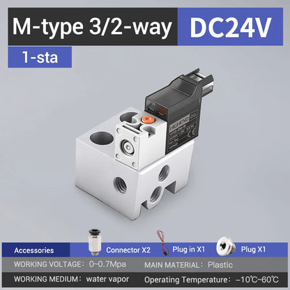 Highend 3/2 Way Direct Acting Mini Solenoid Valve 24v 10mm L/M/G-type Vacuum  Plastic Mini Sock Knitting Solenoid Valve