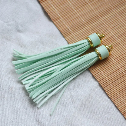 Length 10 cm Leather Tassel Artificial Leather Fringe for Festival Hangings Lantern Bag Bracelet Accessaries