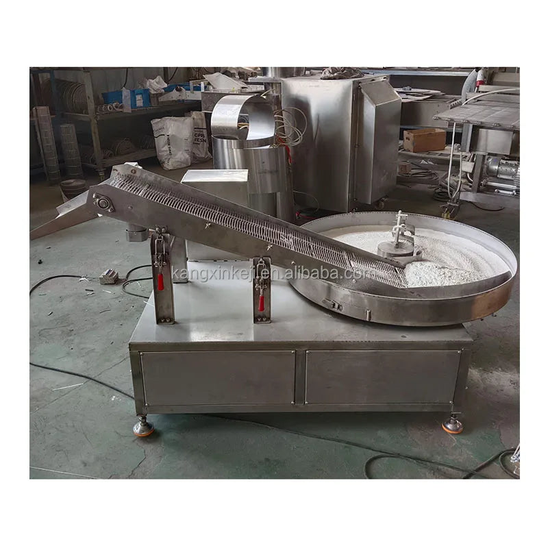 High Quality Dry Crumb Automatic Rotary Table Sesame Bread Crumbs Coating Machine