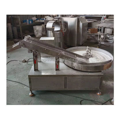 High Quality Dry Crumb Automatic Rotary Table Sesame Bread Crumbs Coating Machine