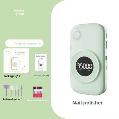 35000 Rpm 5000 MAh Battery Professional Nail Nail Removal Machine Polishing Portable Electric Nail File with Grinding Head