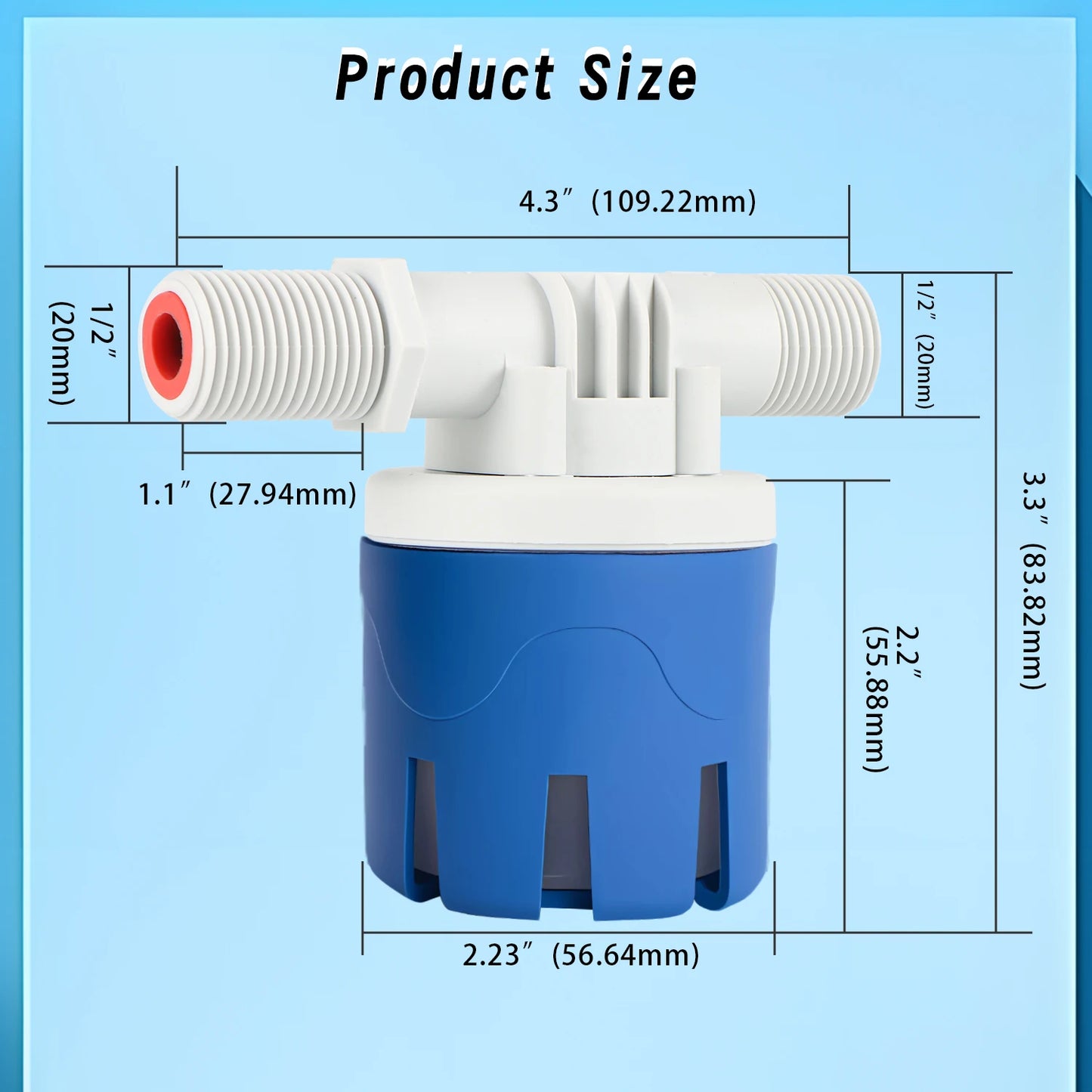 Competitive Price 1/2" Water Tank Float Valve Small Size Large Flow Liquid Level Control Valve