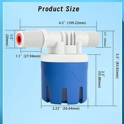 Competitive Price 1/2" Water Tank Float Valve Small Size Large Flow Liquid Level Control Valve