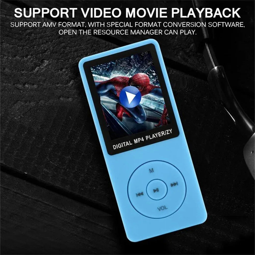 KLW Digital Video MP3 MP4 Music Media Player 1.8" LCD Support 32GB TF Card FM Radio Home Photo Sport Tool