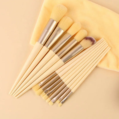 Custom Logo 13pcs Makeup Brushes Set Foundation Powder Eye Shadows Makeup Brush with Cosmetic Storage Bag