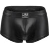 Patent Imitation Leather Shiny Fashion Low-rise Floral Knitted Boxer Briefs Waist Garment Dyed Casual Club Party Men's