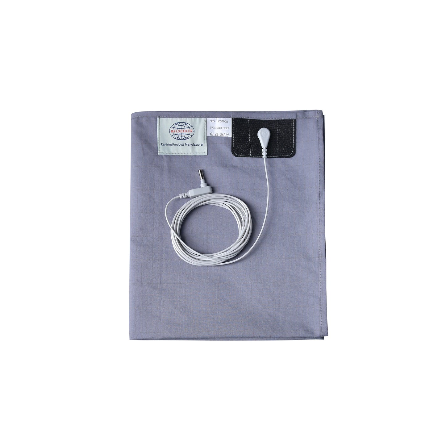 Queen & King Size Silver/Cotton Woven Earthing Grounding Sheets with 15 Ft Cord Flat Design for Better Sleep and US Sockets