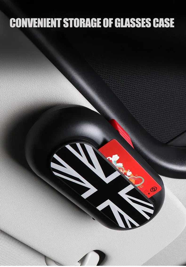 Car Glasses Card Ticket Holder Sunglasses Box Case Multifunctional Sun Visor Clip Creative Storage Fastener Interior Accessories