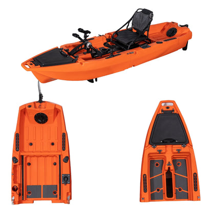 Itoo 10ft LLDPE Pedal Kayak with Flipper Design GPS Navigation 3-Year Warranty for 1 Person Eco-Friendly Fishing