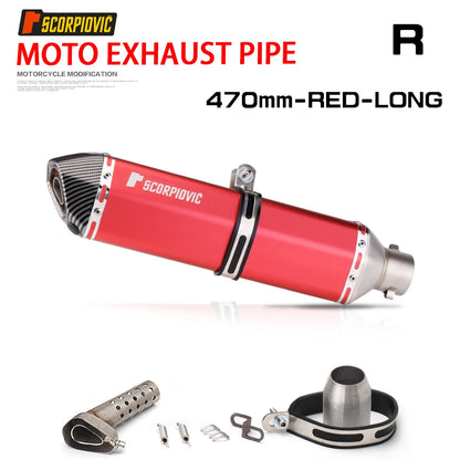 LC150/NVX/SINPER Motorcycle Exhaust Muffler 470mm Full System Slip on PCX125 PCX150 Scooter Moto Escape Full Exhaust System