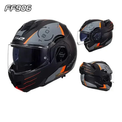 LS2 FF906 Full Face Flip up Helmets Motorcycle Modular Double Visor Helmet Built-in Lens ECE Capacete Casque Casco Moto