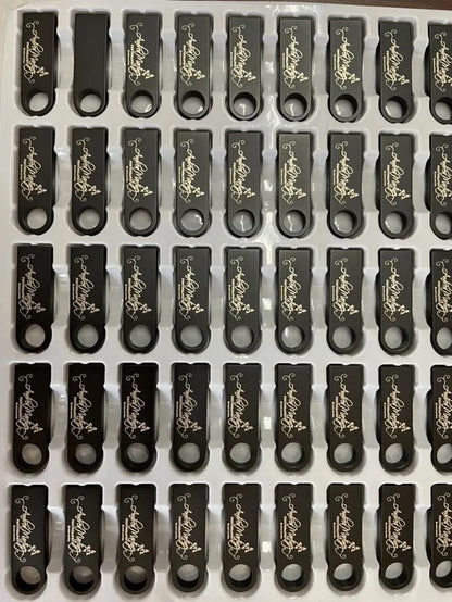 50PCS/lot Metal USB 2.0 Flash Drives 1GB 2GB 4GB Pendrive 8GB 16GB Pen Drive 32GB 64GB Memory USB Sticks 128MB 256MB Free LOGO